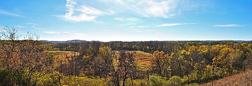 デュランドの西、ペピン郡のパノラマ風景