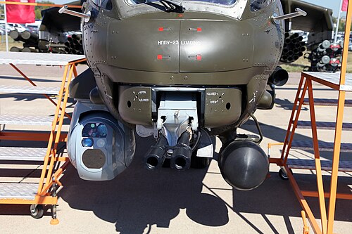 Mi-35に搭載されたGSh-23砲塔。
