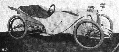 1912年オリンピアショーのラッジサイクルカー