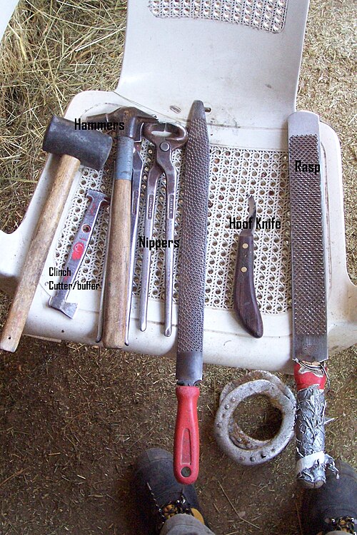 蹄鉄工の道具