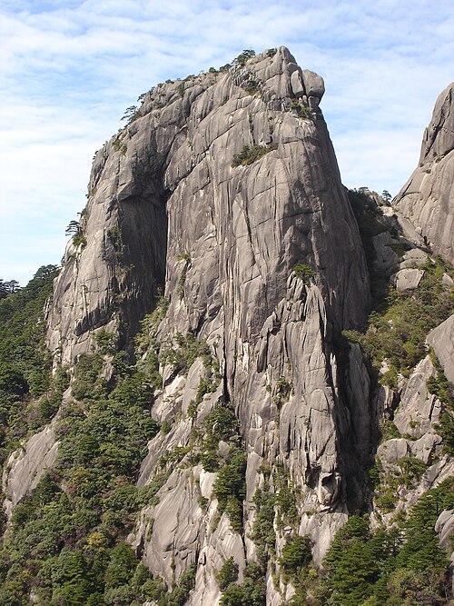 黄山の岩層
