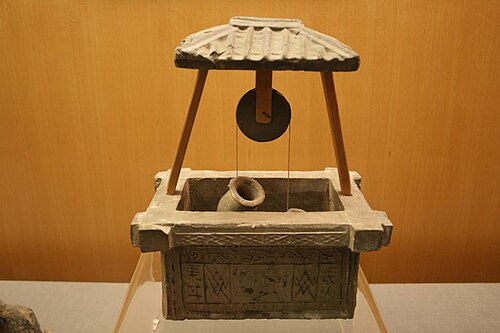 漢王朝時代（紀元前202年～紀元後220年）の井戸を模した陶器の模型