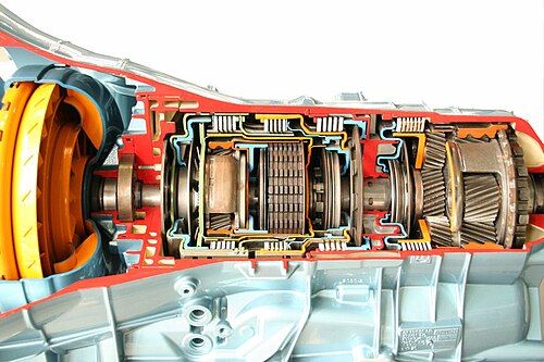 ZF 6HP油圧式オートマチックトランスミッションの断面図