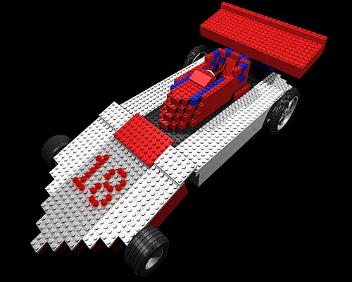 LDrawで作成されたレースカー