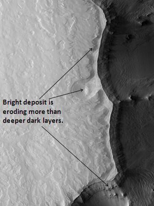 HiRISE から見たガンジス川の亀裂層。