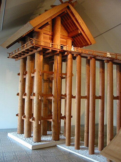 古代の出雲大社の一部を復元
