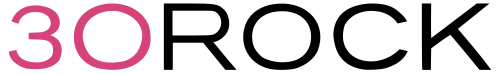 ピンクの数字「30」の後に、黒の大文字で「Rock」という文字が続きます。