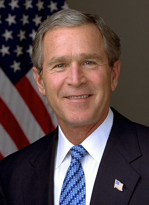 2003年に撮影されたジョージ・W・ブッシュ大統領の肖像画