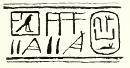 列に並べられた象形文字の絵