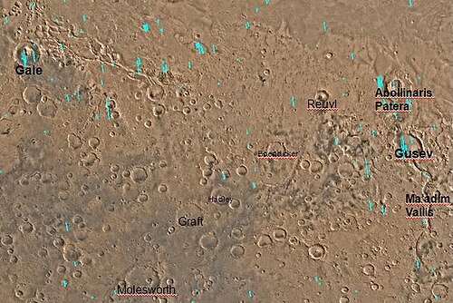 エオリス四角形の地図 - ゲイルは左上 - エオリス山は火口の真ん中