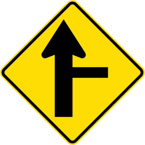 右側の優先道路（ひし形マーク）