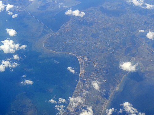 ヴェラナイ島の航空写真。