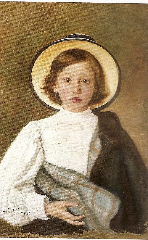 画家の弟、フレデリック・ヴィダル、1895年