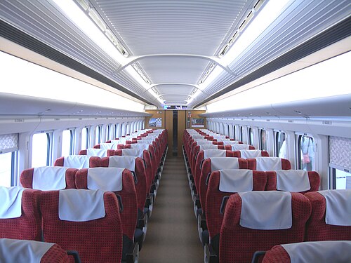標準クラスの車内