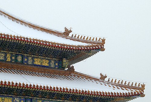 中国の張り出した軒
