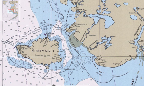 エトリン海峡海図詳細