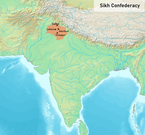 シーク教徒連合の地図
