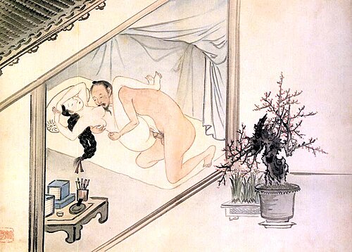 朝鮮時代の金弘道が描いた韓国のエロティックな芸術作品（春画）。