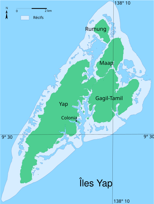 ヤップ州（マルバーク）の地図