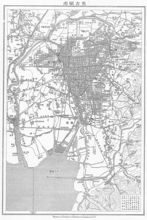 名古屋の地図（1930年頃）