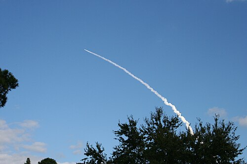 オーランド東部から見たSTS-129打ち上げ