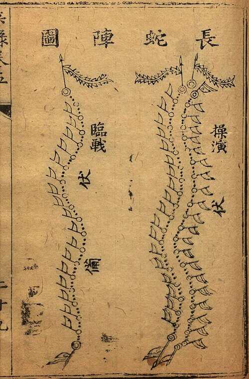 長い蛇の編隊