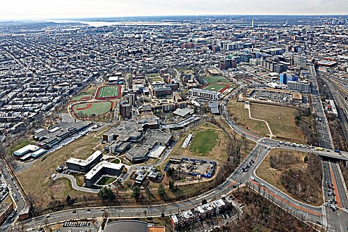 ギャローデット大学キャンパスの空撮写真
