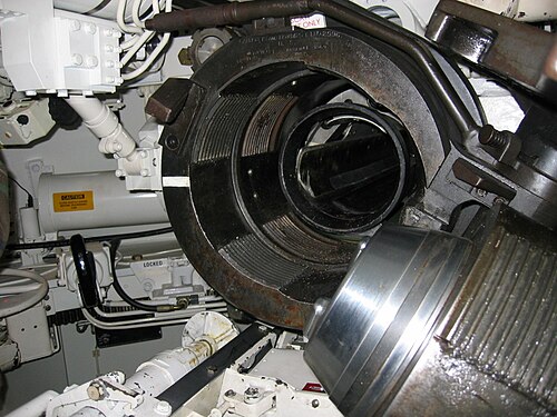 アメリカのM109自走榴弾砲の砲尾