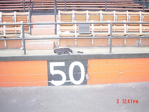 タンクスタジアムの50ヤードライン