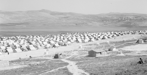 バラタ、1950年。難民たちはまだテント暮らしをしていた。