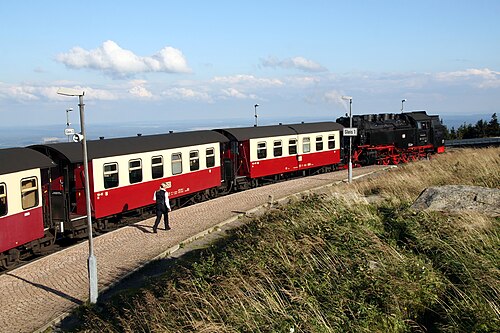 ブロッケン駅の蒸気機関車