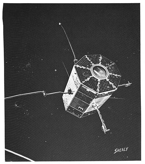 軌道上のOV3-2衛星の想像図
