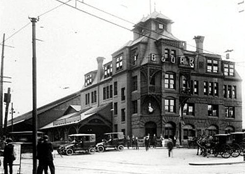 ボルチモア・アンド・オハイオ鉄道駅、ピッツバーグ（1887年建設、1955年解体）。