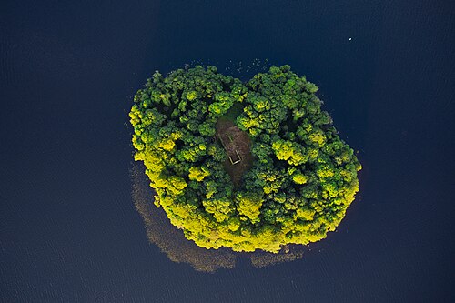 インチマクネリン修道院の航空写真