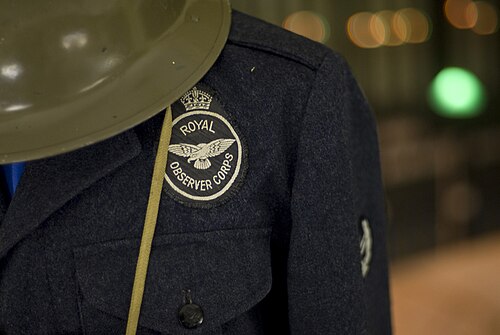 1941/1950年型バッジ。その形状とサイズから「スープ皿」と呼ばれていた（青いつなぎ服とNo.2戦闘服ブラウスの左胸に着用）。