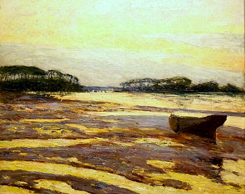 干潟に広がる黄色い夕暮れ、ロクトゥディ（1898年）