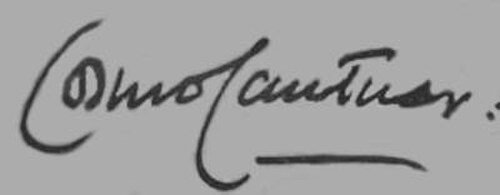 筆記体手書き名「Cosmo Cantuar」