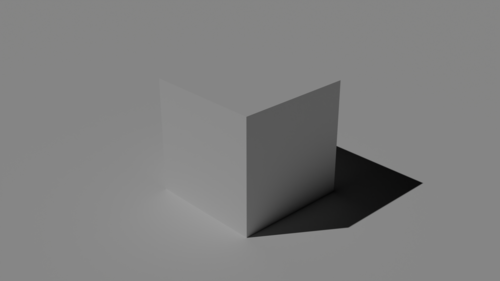 キューブマップを使用しない立方体の3Dレンダリング。