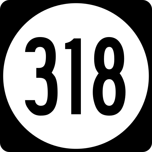 ハイウェイ318の標識