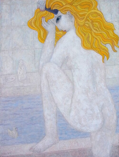 Im Bad、50 cm x 60 cm、オール、ラインヴァント、2012