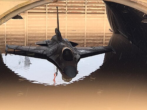 2020年1月、ハツォルの海上に浮かぶF-16Cバラク