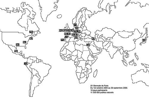 2006-2008年パリ・ビエンナーレ第15回地図