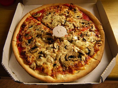 ピザセーバー付きのピザ