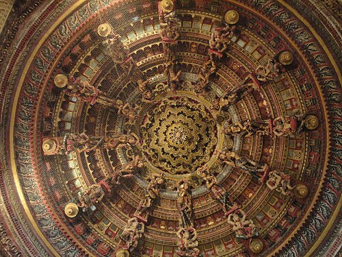 ジャイサルメール城内のジャイナ教寺院の天井