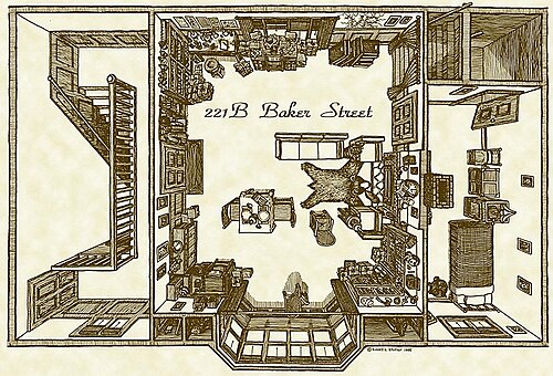 ホームズの宿泊施設の平面図（上空からの図）