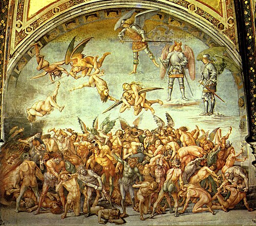 くそったれ。 1499 ～ 1502 年。フレスコ画。オルヴィエート大聖堂のサン・ブリツィオ礼拝堂。