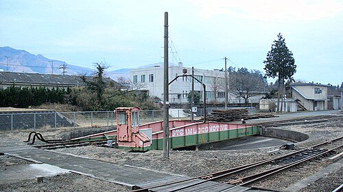 車庫のターンテーブル。