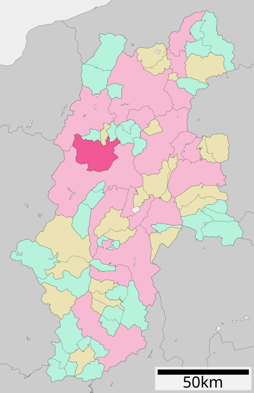 長野県安曇野市の位置