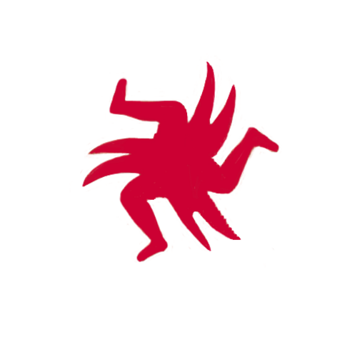赤いトリスケリオンのロゴ