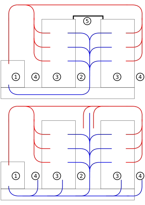冷却システムの2つの図